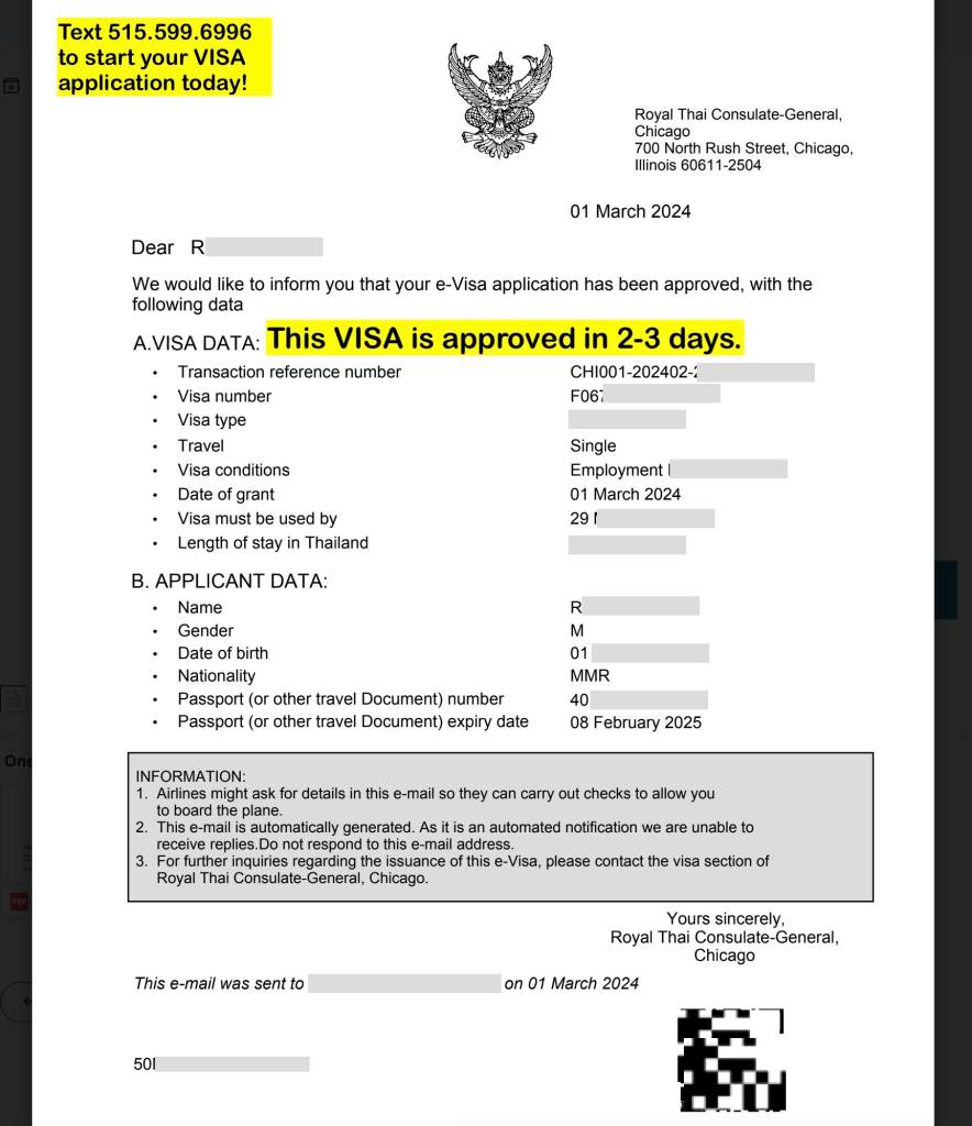 thai e-visa application service ထိုင်းဗီဇာဝန်ဆောင်မှု